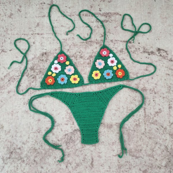 Hand Crocheted Bikini Set Women Hot Sexy Swimwear
