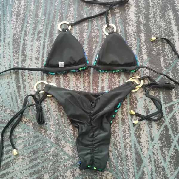 2 Pcs/Set Women Bikini Set Sexy High Waist Summer Swimsuit - Image 3