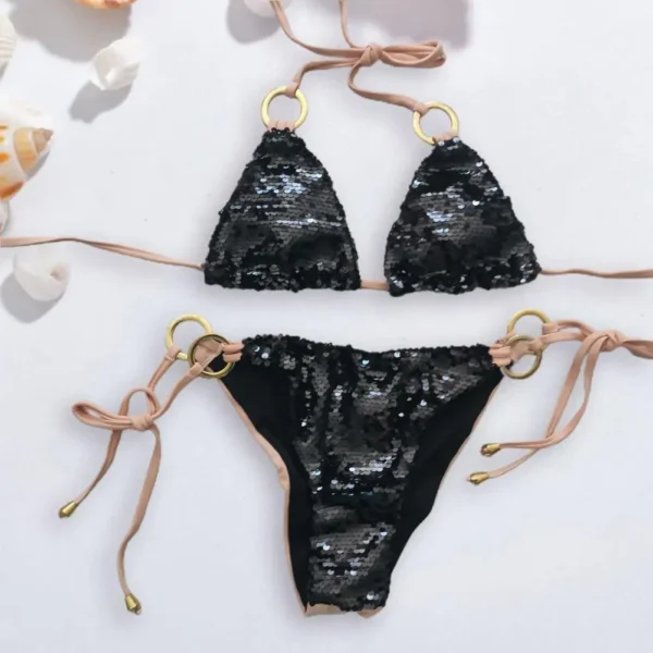 2 Pcs/Set Women Bikini Set Sexy High Waist Summer Swimsuit